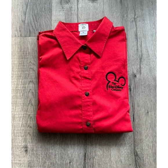 Vintage Cast Exclusive The Walt Disney Company Button Down Shirt Women’s XL Red - Picture 6 of 6